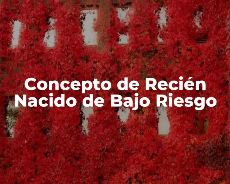 Concepto de Recién Nacido de Bajo Riesgo