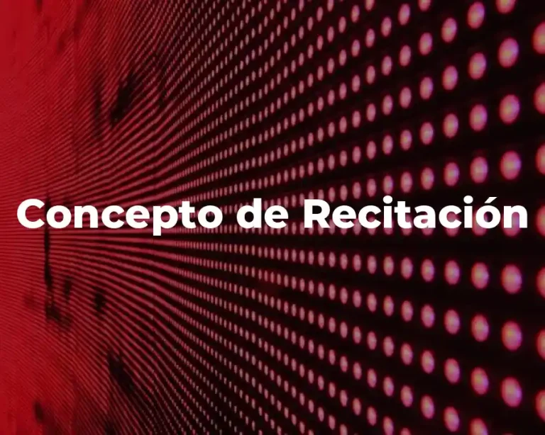 Concepto de Recitación