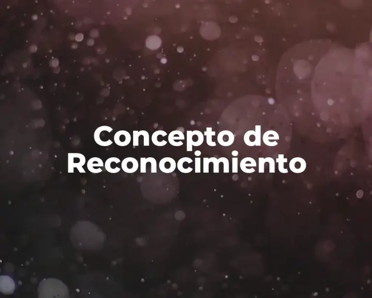 Concepto de Reconocimiento
