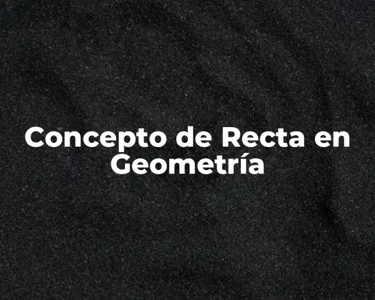 Concepto de Recta en Geometría