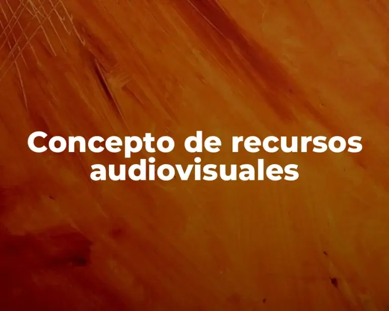 Concepto de recursos audiovisuales