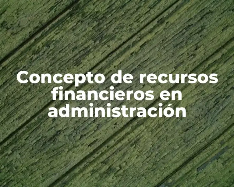 Concepto de recursos financieros en administración