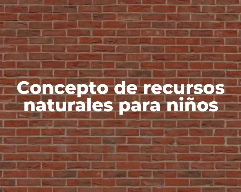 Concepto de recursos naturales para niños