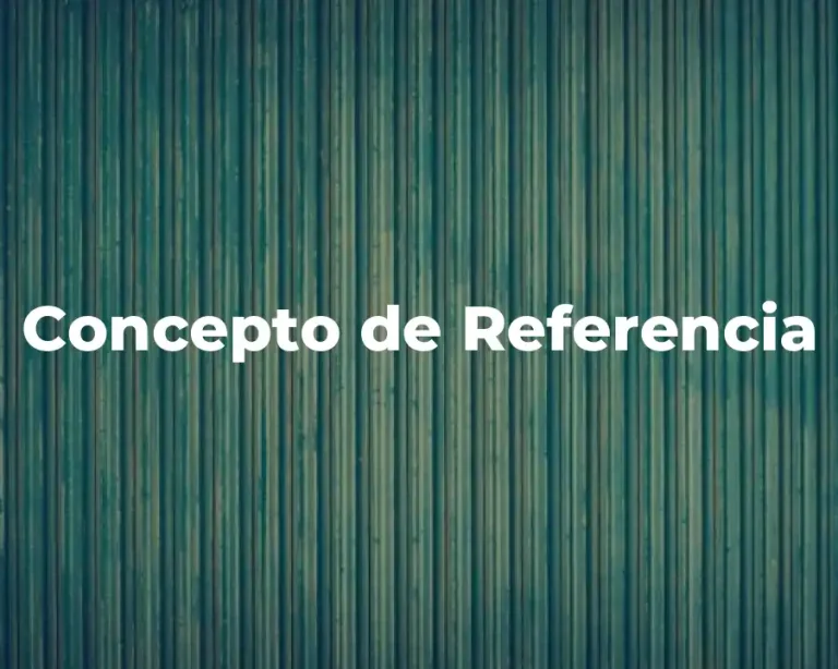 Concepto de Referencia