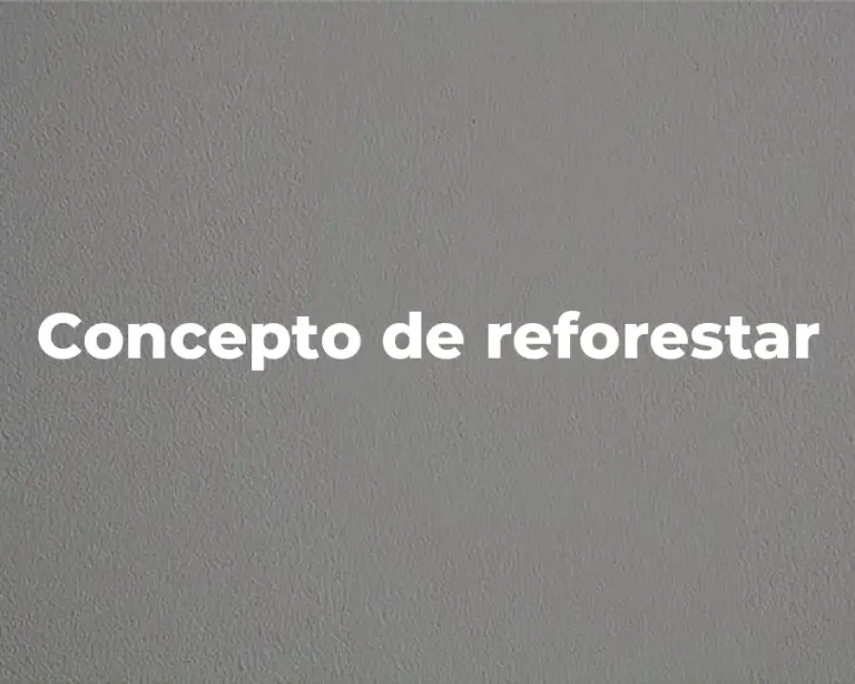 Concepto de reforestar