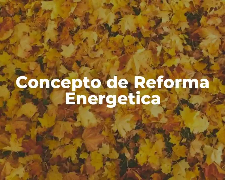 Concepto de Reforma Energetica