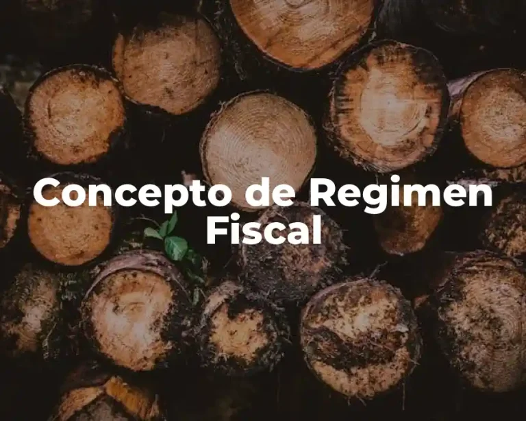 Concepto de Regimen Fiscal