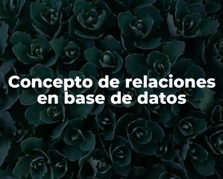Concepto de relaciones en base de datos