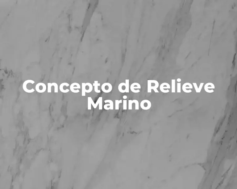 Concepto de Relieve Marino