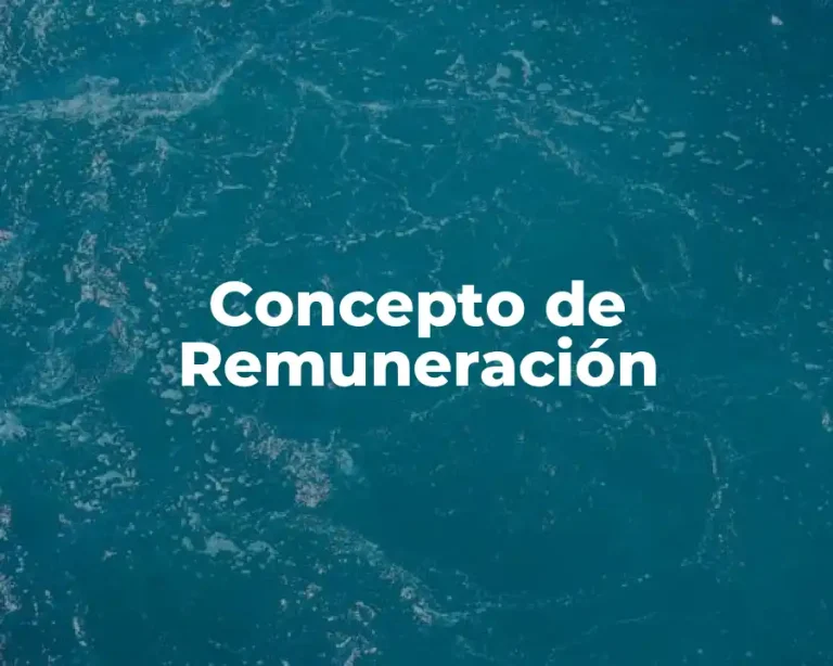 Concepto de Remuneración
