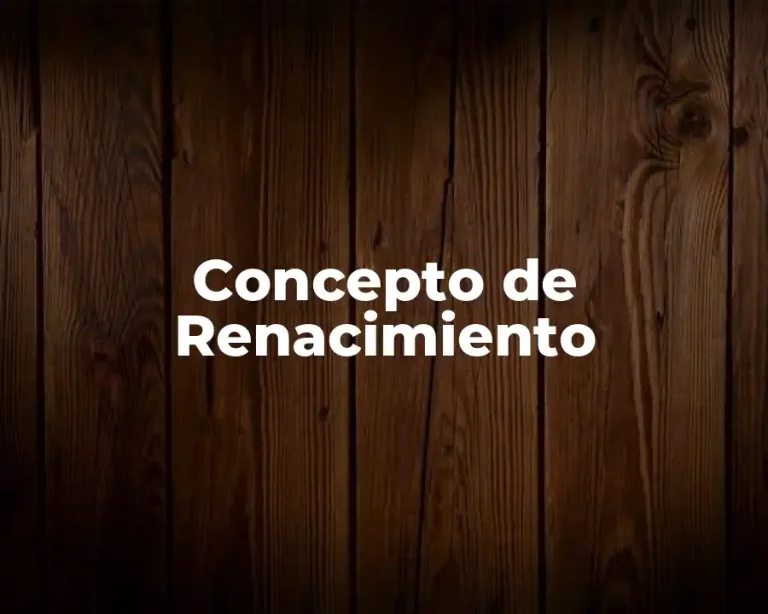 Concepto de Renacimiento