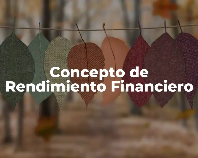 Concepto de Rendimiento Financiero