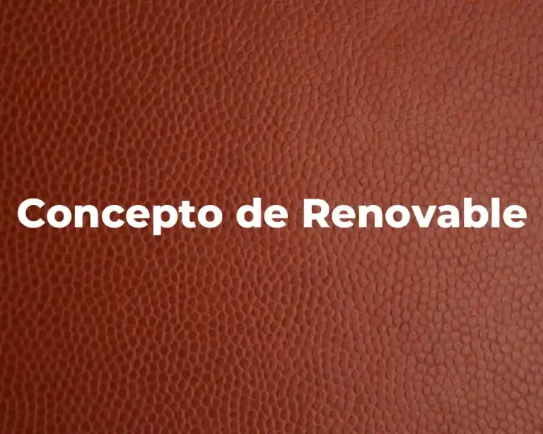 Concepto de Renovable