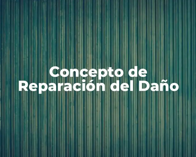 Concepto de Reparación del Daño