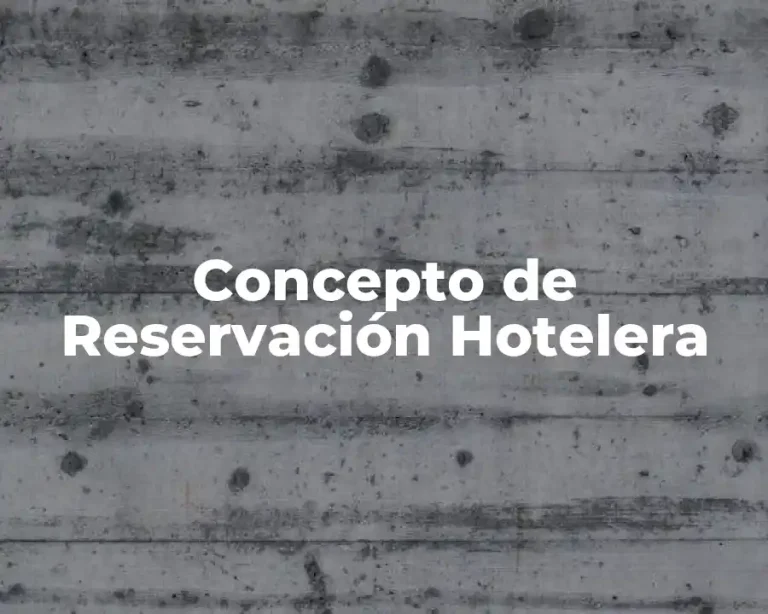 Concepto de Reservación Hotelera