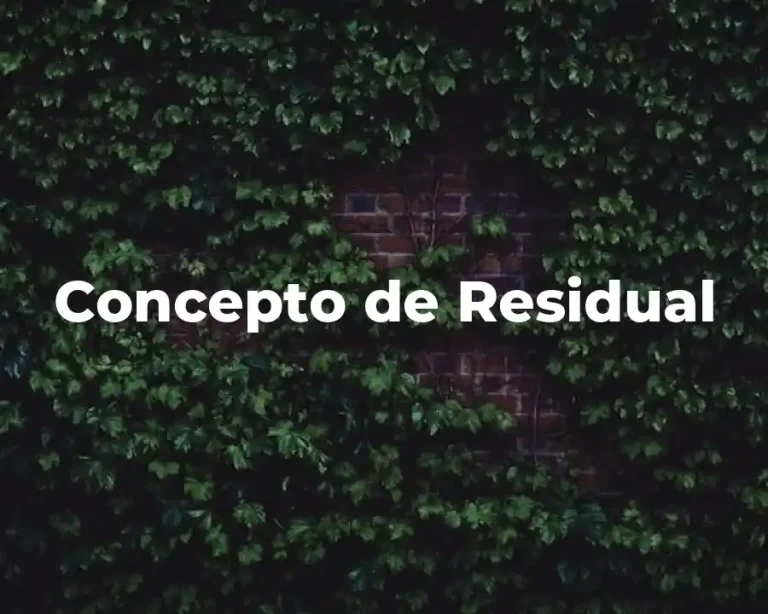 Concepto de Residual