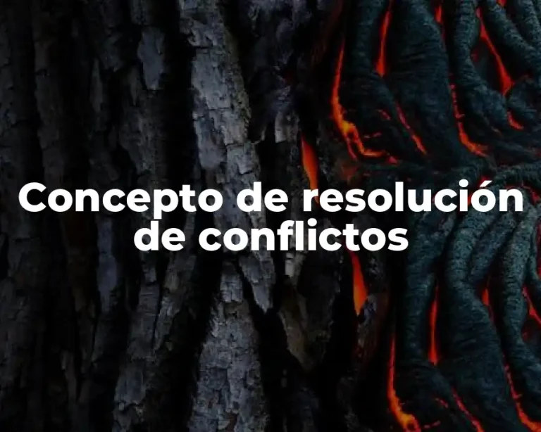 Concepto de resolución de conflictos