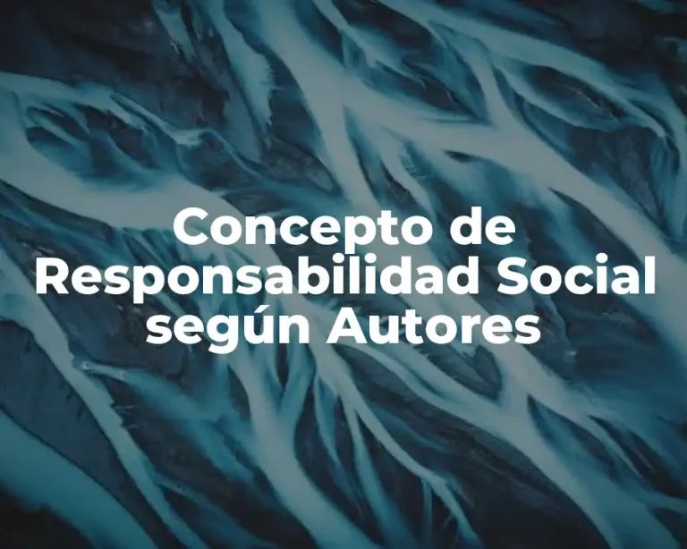 Concepto de Responsabilidad Social según Autores