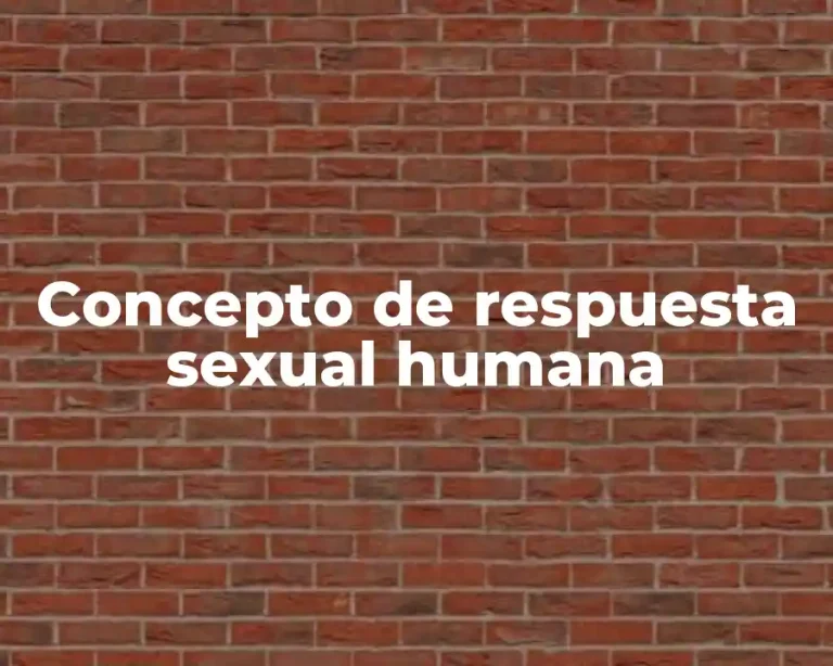 Concepto de respuesta sexual humana