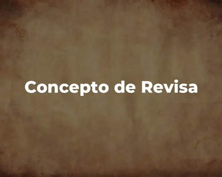 Concepto de Revisa