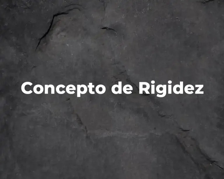 Concepto de Rigidez