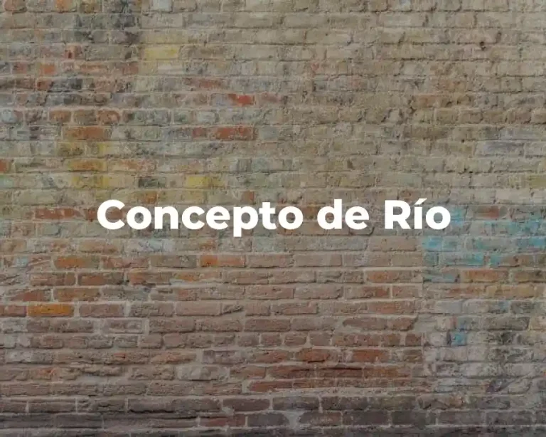 Concepto de Río