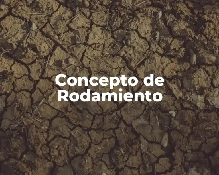 Concepto de Rodamiento