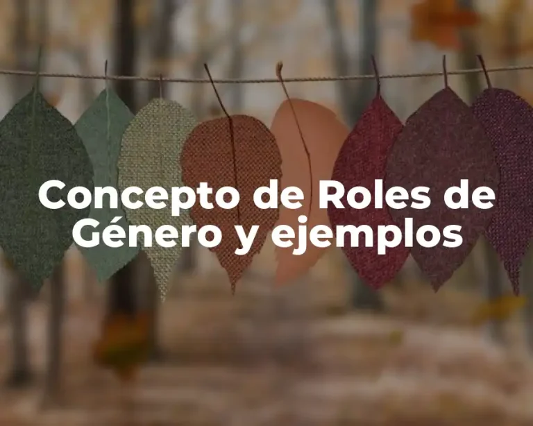 Concepto de Roles de Género y ejemplos