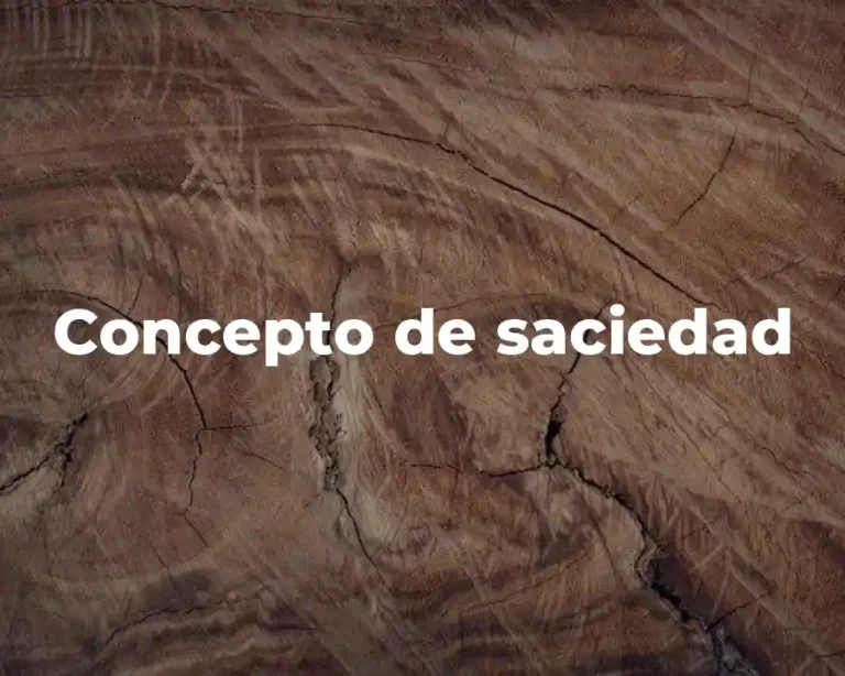 Concepto de saciedad