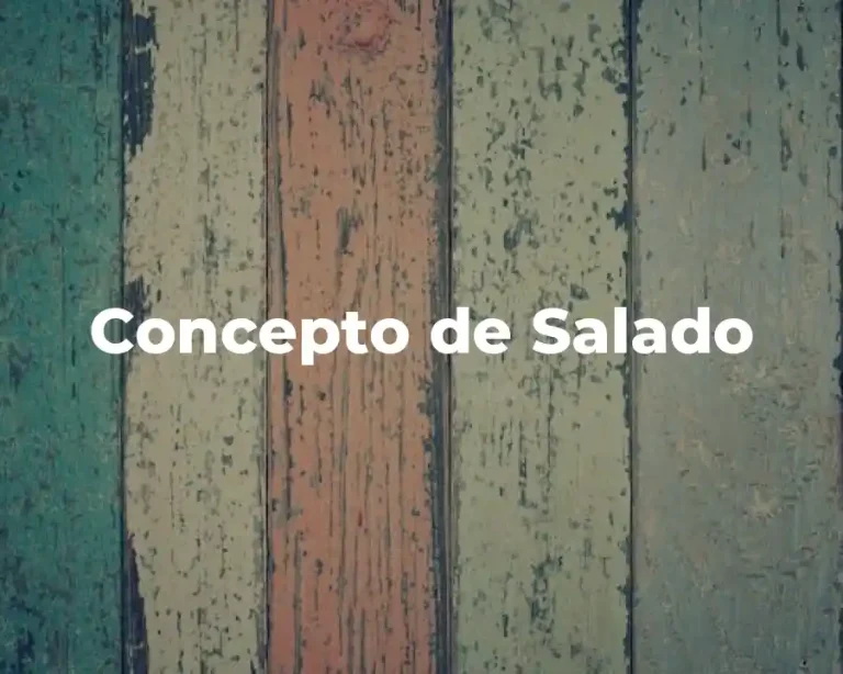 Concepto de Salado