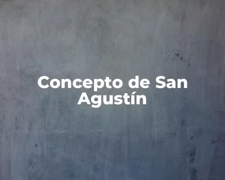 Concepto de San Agustín