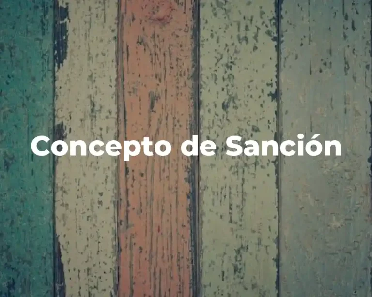 Concepto de Sanción