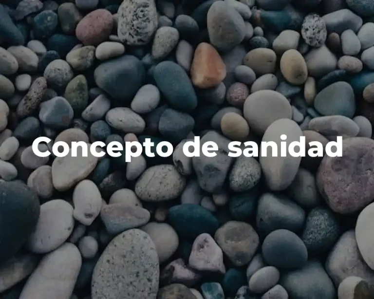 Concepto de sanidad