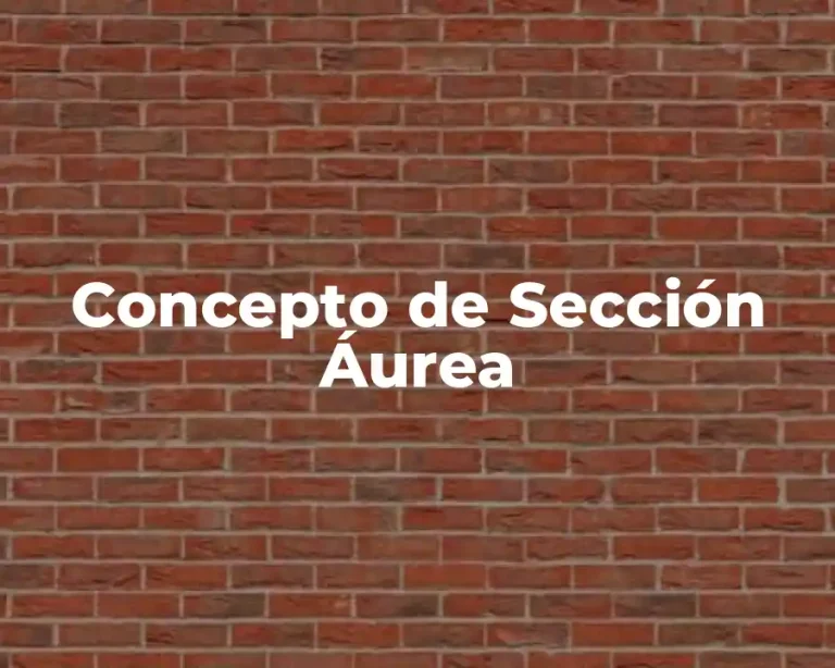 Concepto de Sección Áurea