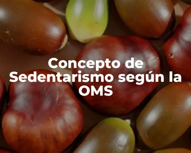 Concepto de Sedentarismo según la OMS