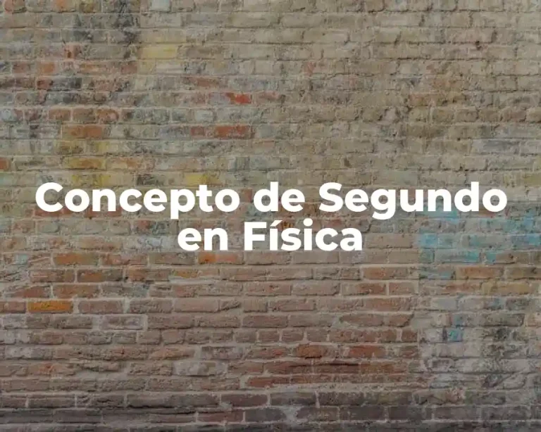 Concepto de Segundo en Física