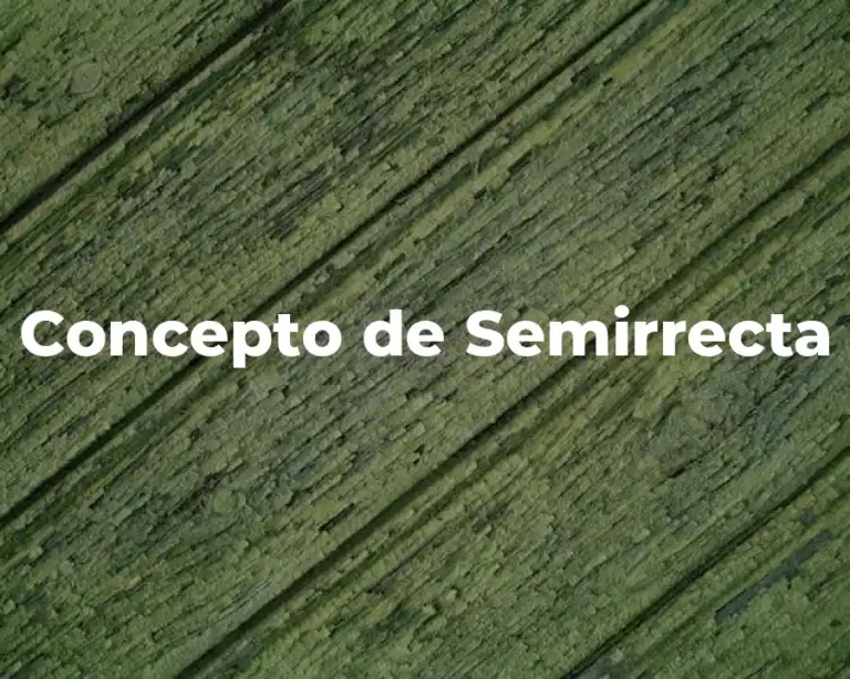 Concepto de Semirrecta