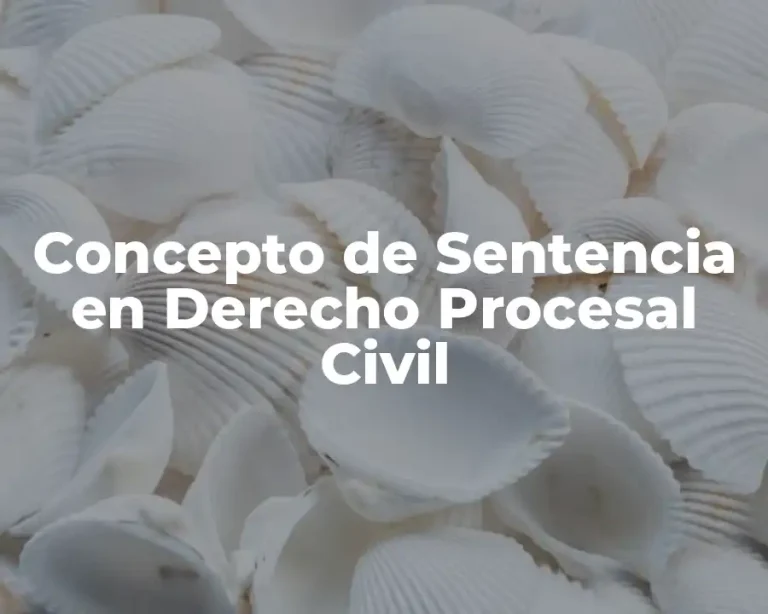 Concepto de Sentencia en Derecho Procesal Civil