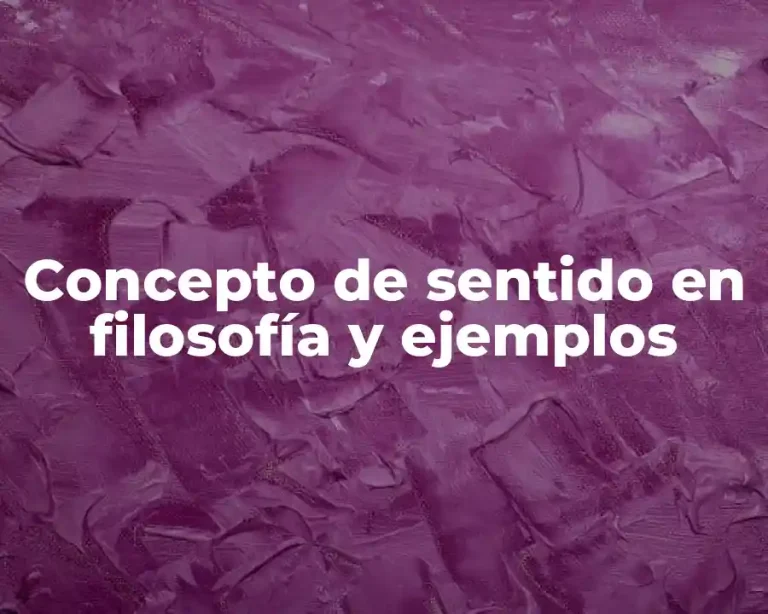 Concepto de sentido en filosofía y ejemplos