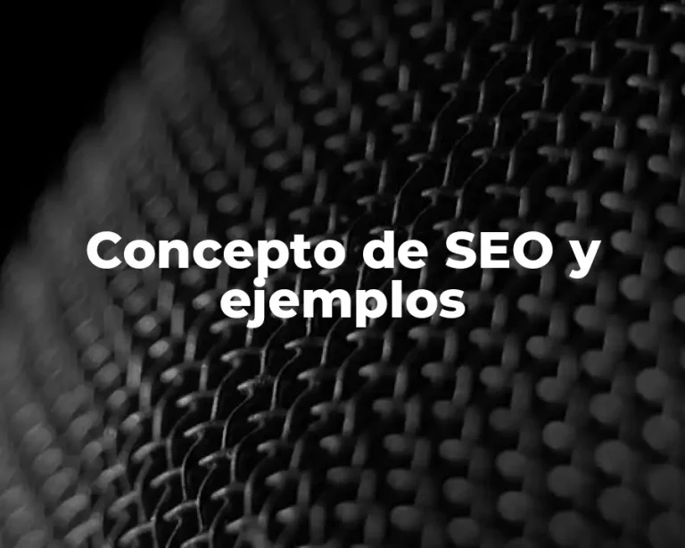 Concepto de SEO y ejemplos