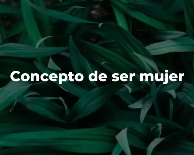 Concepto de ser mujer