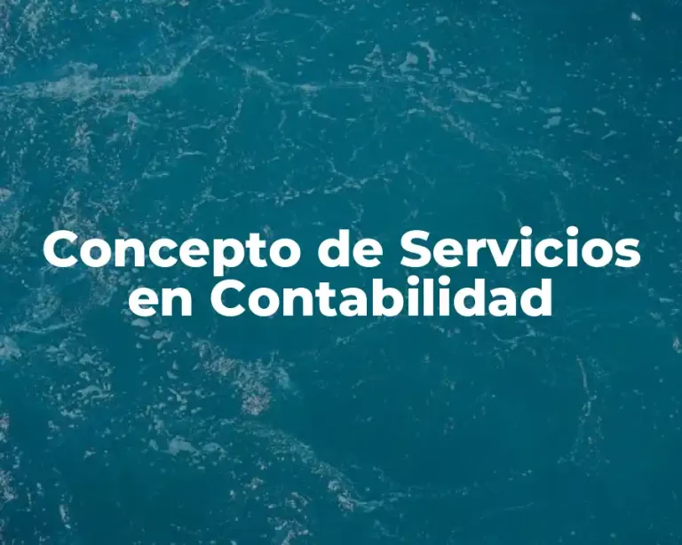 Concepto de Servicios en Contabilidad