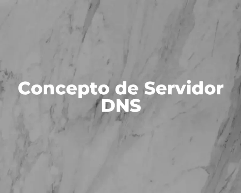 Concepto de Servidor DNS