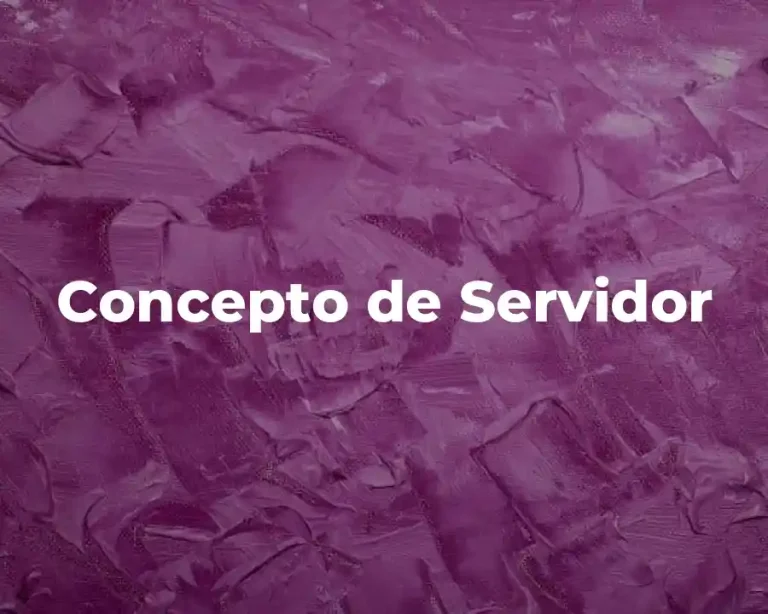 Concepto de Servidor