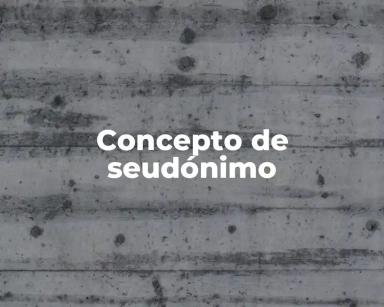 Concepto de seudónimo