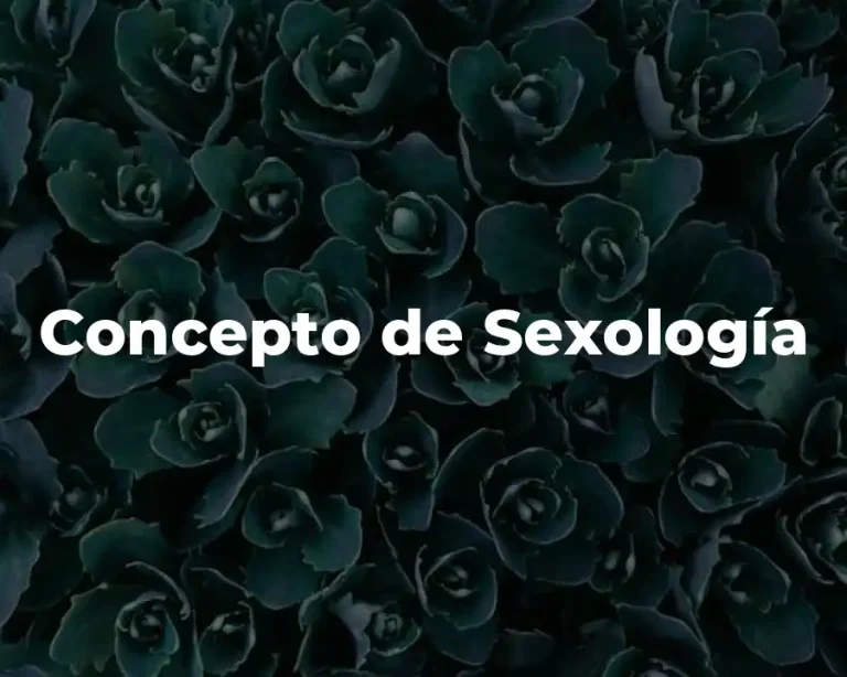Concepto de Sexología