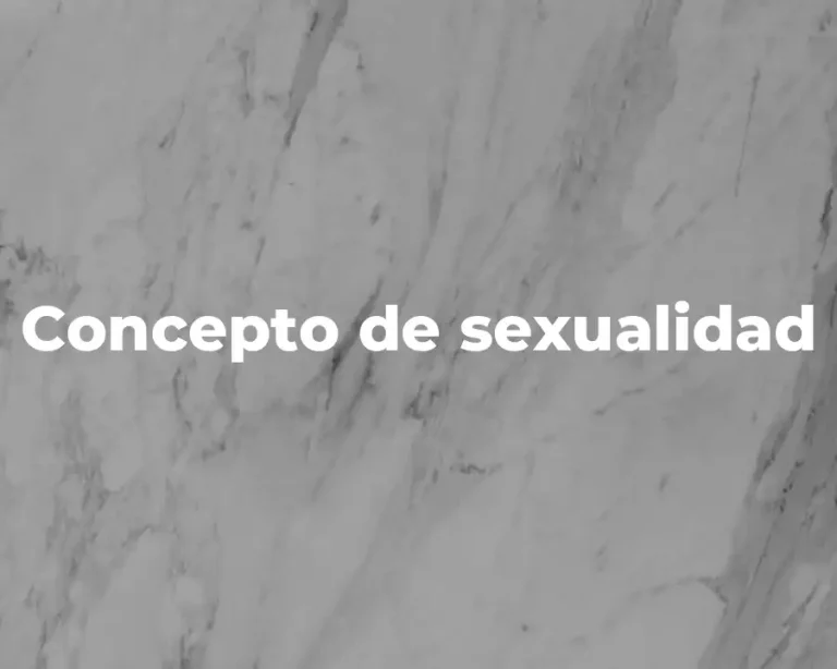 Concepto de sexualidad