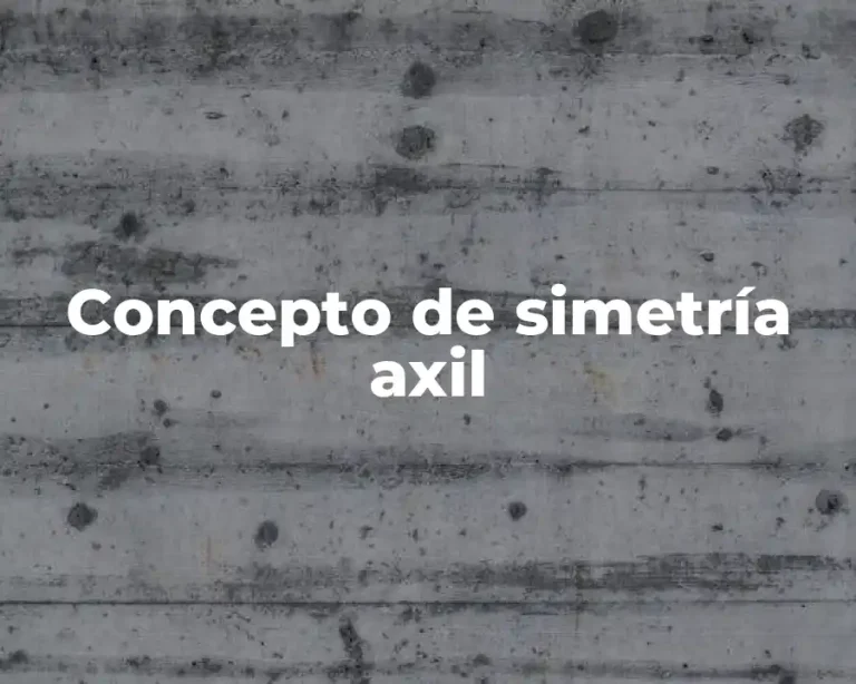 Concepto de simetría axil