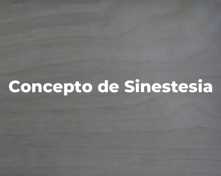 Concepto de Sinestesia