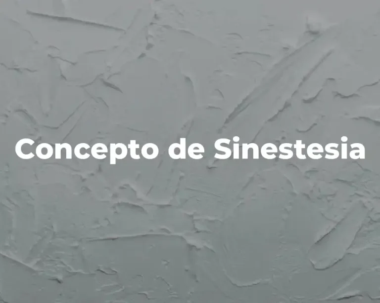 Concepto de Sinestesia